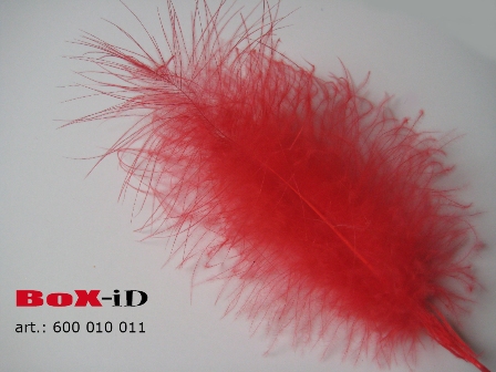 Plumes Marabou +/- 14 cm couleur 11 rouge